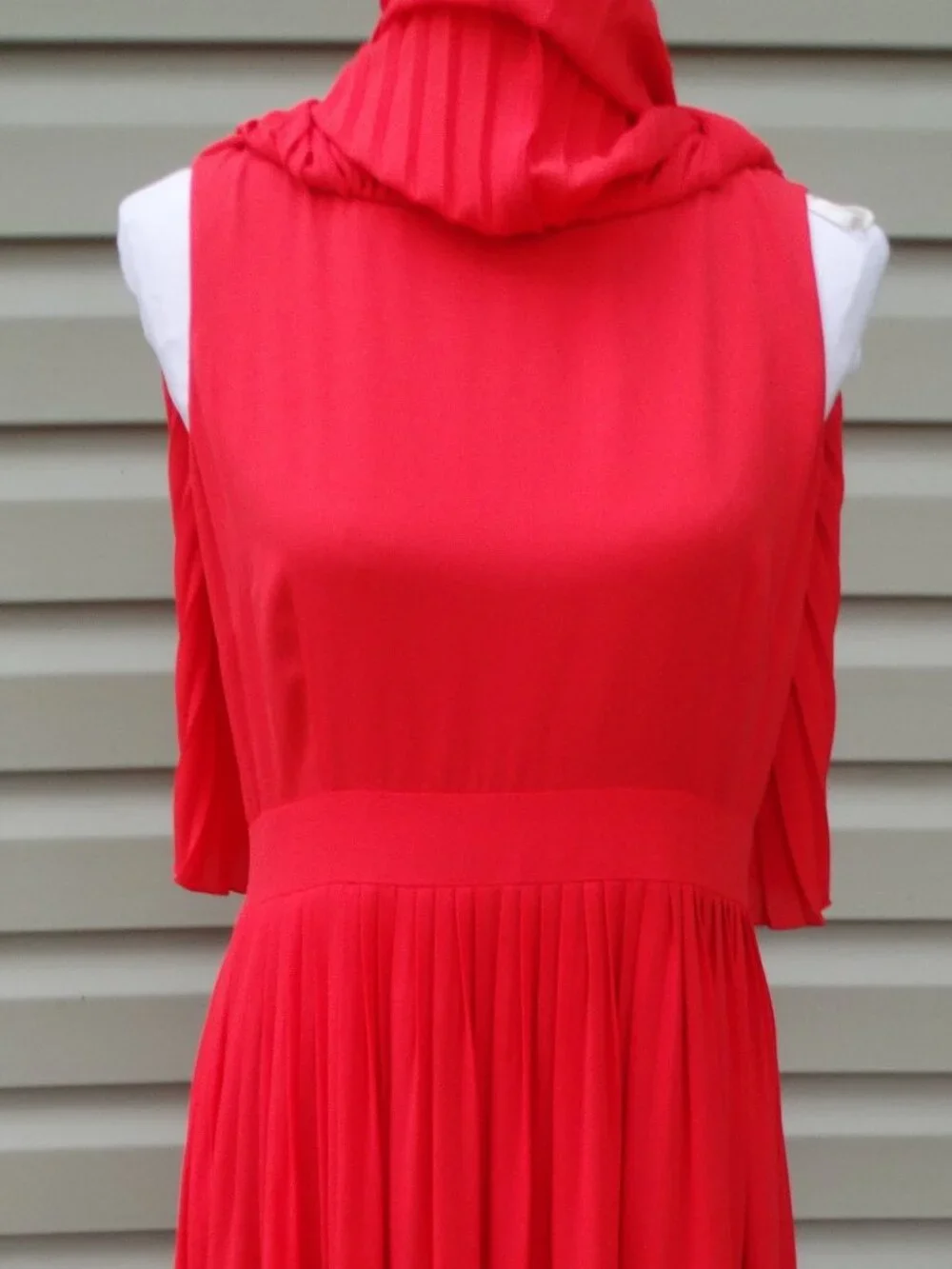 New KATE SPADE Size 10 Persimmon Grove Pleated Cape Dress $448, formal occasions